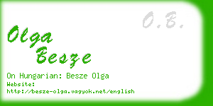 olga besze business card